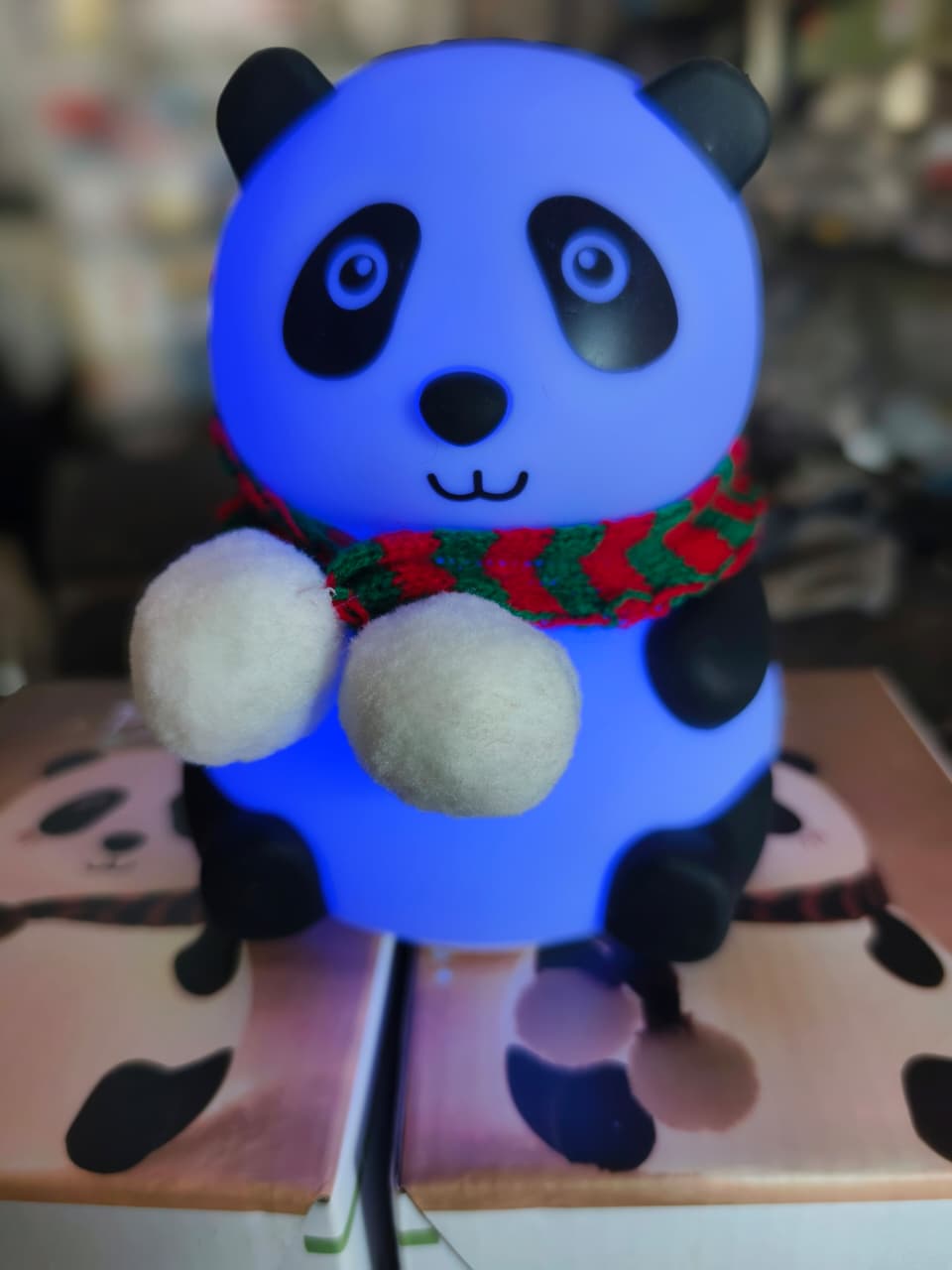 Rechargeable Silicone Panda Night Light for Kids | 7-Color LED Changing Lamp |Adorable Room Decor & Gift for Toddlers, Teens, & Valentine's Day Present|Soft BPA-Free Nightlight| Multicolour