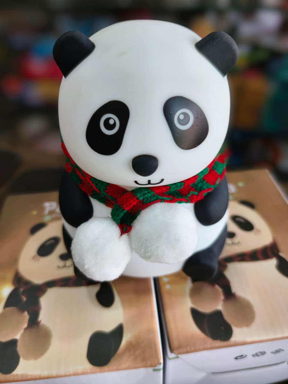 Rechargeable Silicone Panda Night Light for Kids | 7-Color LED Changing Lamp |Adorable Room Decor & Gift for Toddlers, Teens, & Valentine's Day Present|Soft BPA-Free Nightlight| Multicolour
