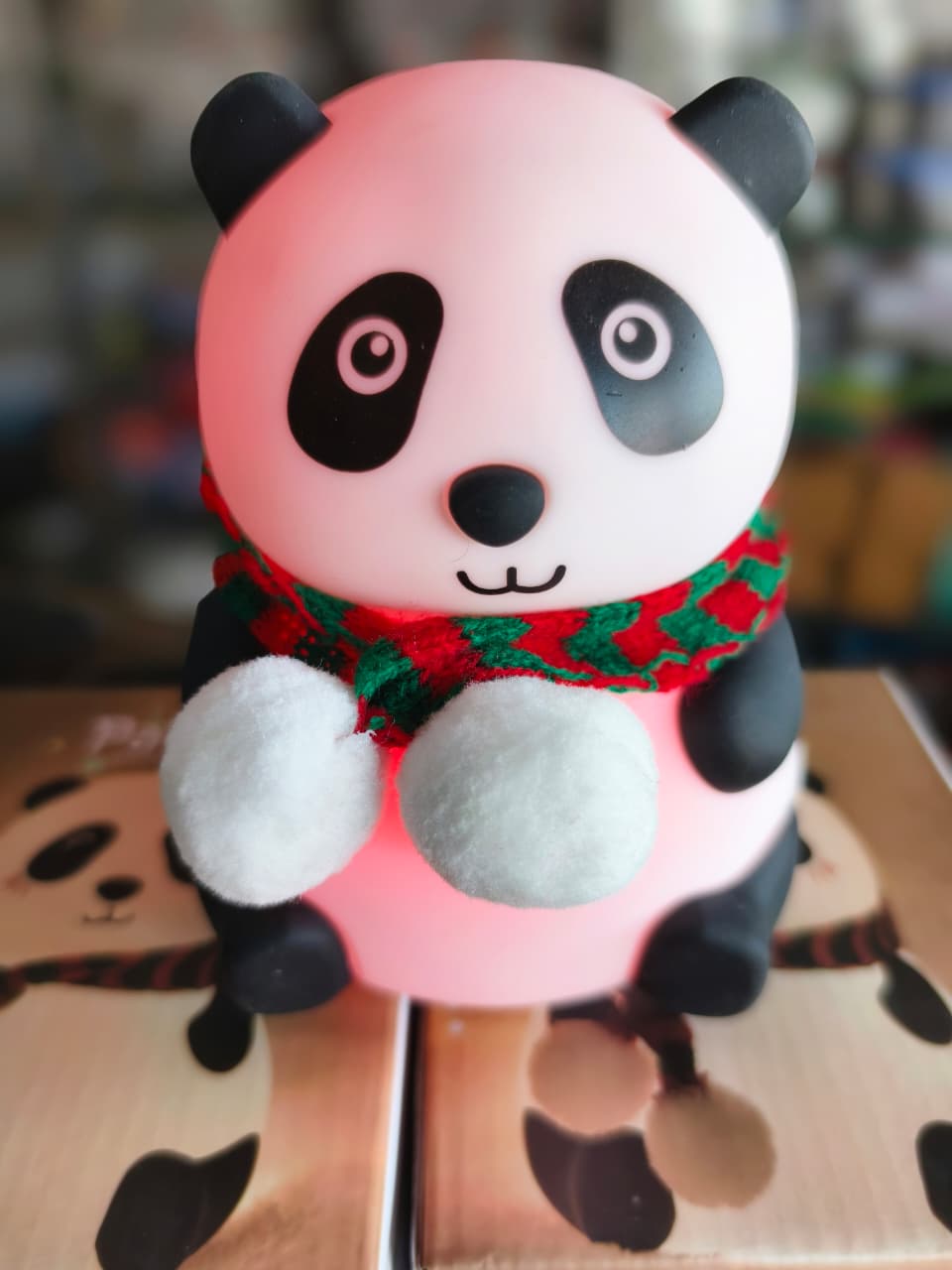 Rechargeable Silicone Panda Night Light for Kids | 7-Color LED Changing Lamp |Adorable Room Decor & Gift for Toddlers, Teens, & Valentine's Day Present|Soft BPA-Free Nightlight| Multicolour
